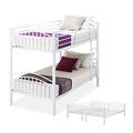 Panana Metal Bunk Bed Frame, 2 x 3FT Single 2-Storey Bed Frame Children's Bed room Furniture Double Sleepers Bed Frame Bed Sets - No Mattress Included (White)