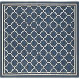 Blue/Navy 94 x 0.2 in Area Rug - Winston Porter Herefordshire Geometric Navy/Beige Indoor/Outdoor Area Rug | 94 W x 0.2 D in | Wayfair