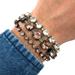 American Eagle Outfitters Jewelry | American Eagle Rhinestone Multi Strand Bracelet | Color: Pink/Silver | Size: 7.5”