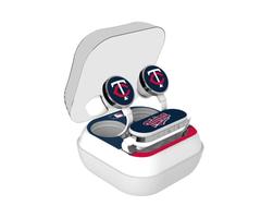 "Minnesota Twins Stripe Design Wireless Earbuds"