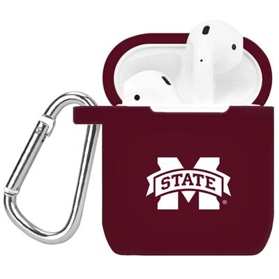 Mississippi State Bulldogs Silicone AirPods Case - Maroon