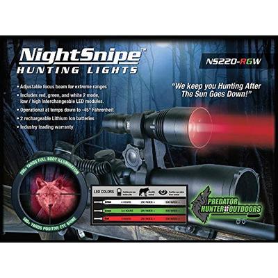 NightSnipe Predator Hunter Light Kit | Red, Green, White LEDs