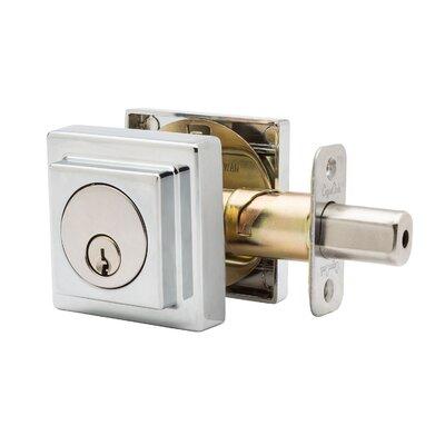 Copper Creek Mid Century Modern Style Contemporary Single Cylinder Deadbolt DBS2410 Finish: Polished