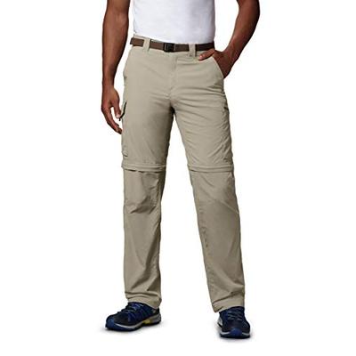 Columbia Men's Silver Ridge Convertible Pant, Breathable, UPF 50 Sun Protection, Fossil, 38x32