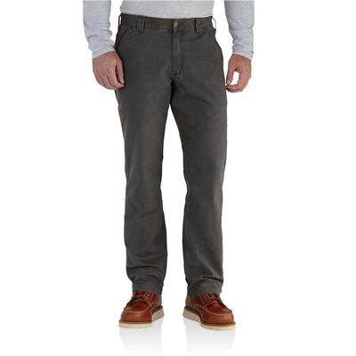 Carhartt Men's 40 in. x 32 in. Peat Cotton/Spandex Rugged Flex Rigby Dungaree Pant