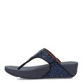 Fitflop Women's Lulu Glitter Toe-thongs Open Toe Sandals, Midnight Navy, 6.5 UK