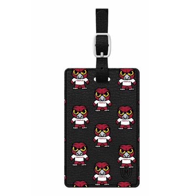 "Temple Owls Black Mascot Tokyodachi Luggage Tag"