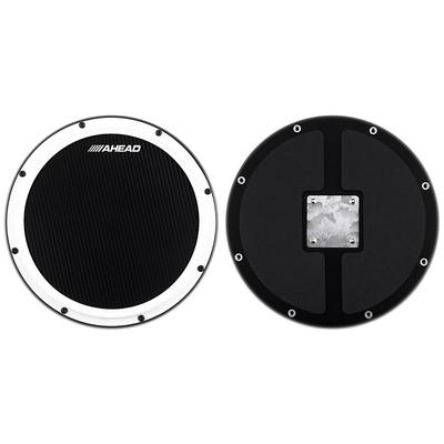 Ahead S-Hoop Marching Practice Pad With Snare Sound Black Carbon Fiber 14 In.