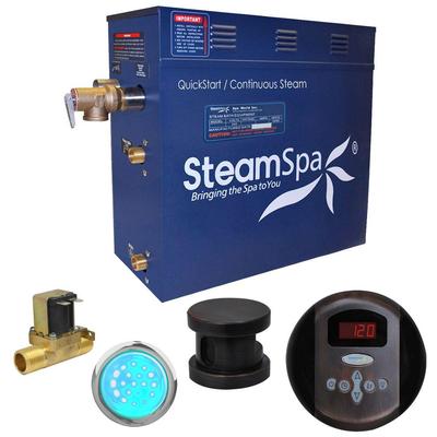 SteamSpa Indulgence 4.5kW QuickStart Steam Bath Generator Package with Built-In Auto Drain in Oil Ru