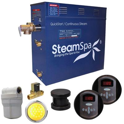 SteamSpa Royal 4.5kW QuickStart Steam Bath Generator Package with Built-In Auto Drain in Oil Rubbed