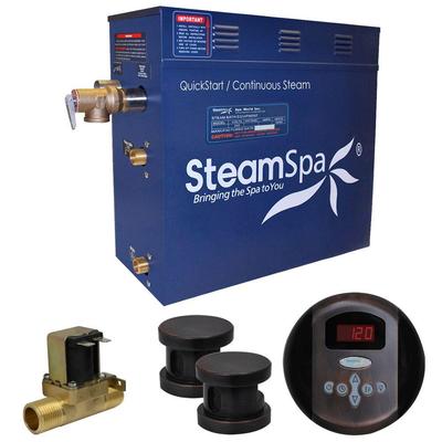 SteamSpa Oasis 10.5kW QuickStart Steam Bath Generator Package with Built-In Auto Drain in Oil Rubbed