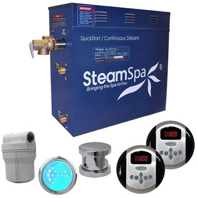 SteamSpa Royal 9kW Steam Bath Generator Package in Chrome