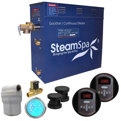 SteamSpa Royal 12kW QuickStart Steam Bath Generator Package with Built-In Auto Drain in Oil Rubbed B