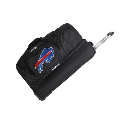 Buffalo Bills 27" 2-Wheel Rolling Drop Bottom Duffel Bag - Black
