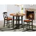 Charlton Home® Tyshawn Counter Height Drop Leaf Rubberwood Solid Wood Dining Set Wood in Black | Wayfair 5F28701D797043AEB7CD9DD8D08F66E6