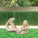 HomeStyles Life's a Beach Sexy Lying Mermaid Statue Concrete/Stone in White | 13 H x 21 W x 10 D in | Wayfair 96985