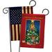 Breeze Decor 2 Piece Merry Christmas Tree Impressions Decorative 2-Sided Polyester 19" x 13" Garden Flag Set in Black/Red | 18.5 H x 13 W in | Wayfair
