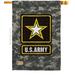 Breeze Decor US Army Camoflash Americana Military Impressions Polyester 28 X 40 House Flag in Black | 28 H x 28 W in | Wayfair