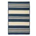 Blue/Navy 168 W in Area Rug - Hokku Designs Wisley Striped Braided Navy/Beige Indoor/Outdoor Area Rug Polypropylene | Wayfair