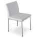 sohoConcept Aria Metal Side Chair Faux Leather/Upholstered in Gray | 31 H x 17 W x 21 D in | Wayfair DC1001-ADJ-CHR-003