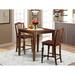 Charlton Home® Neven 2 - Person Counter Height Rubberwood Solid Wood Dining Set Wood in Brown | 36 H in | Wayfair 9B4B6E76799A45929F911D1180840098