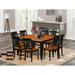 Alcott Hill® Teressa Butterfly Leaf Rubberwood Solid Wood Dining Set Wood in Black/Brown | 30 H in | Wayfair 544B62726D474D548923FD0699A05005