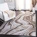 Gray/Yellow 96 x 0.47 in Indoor Area Rug - Orren Ellis McVicar Abstract Area Rug in Gold/Gray | 96 W x 0.47 D in | Wayfair