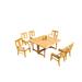 Rosecliff Heights Kevon 7 Piece Teak Outdoor Dining Set Wood/Teak in Brown/White | 31 H x 60 W x 60 D in | Wayfair 0B929FDEF73D493A980CC4CD78969A7F