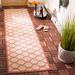 Green 27 x 0.25 in Area Rug - Winston Porter Herefordshire Geometric Beige/Red Indoor/Outdoor Area Rug Polypropylene | 27 W x 0.25 D in | Wayfair