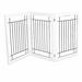 Tucker Murphy Pet™ Free Standing Pet Gate Wood (a more stylish option) in Blue | 3 H x 22 W x 34 D in | Wayfair CE14819464AE49D29A8F4727CFE10116