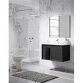Orren Ellis Zak 24" Wall-Mounted Single Bathroom Vanity Set Wood/Ceramic in Gray | 20.5 H x 24 W x 18 D in | Wayfair