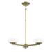 Everly Quinn 3 - Light Shaded Traditional LED Chandelier Metal in White/Yellow | Wayfair 2791CACF756C42F28AE9C3CB3E359582