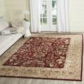 Brown/Red 108 x 0.25 in Indoor Area Rug - Bungalow Rose Halleh Floral Hand Hooked Area Rug in Polyester | 108 W x 0.25 D in | Wayfair