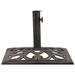 Fleur De Lis Living Umbrella Weighted Base Patio Parasol Stand for Poles of 1.4"/1.5"/1.9" Cast in Brown/Gray | 13 H x 19.3 W x 19.3 D in | Wayfair