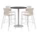 KFI Studios 42" L Round Manufactured Wood Breakroom Table & Chair Set Metal in Gray | 41 H in | Wayfair OLTFL36RD-B1922-SL-41-7933K-4-OL2700BR-P45