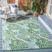 Blue/Green 48 x 0.2 in Area Rug - Bayou Breeze Ivanna Floral Green/Teal Indoor/Outdoor Area Rug | 48 W x 0.2 D in | Wayfair