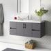 Wade Logan® Ayleene 49" Wall-Mounted Single Bathroom Vanity Set Wood/Marble in Gray/Brown | 22.25 H x 48.5 W x 18.75 D in | Wayfair
