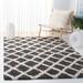 White 96 x 1.57 in Area Rug - Ebern Designs Skyleen Geometric Dark Gray/Ivory Area Rug, Polypropylene | 96 W x 1.57 D in | Wayfair