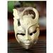 World Menagerie Frangipani Flower Woman Wood Mask Wall Décor in Brown/Gray | 10.3 H x 6 W in | Wayfair 186707