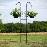 Latitude Run® Alarah Iron Gothic Trellis Iron/Metal in Black/Gray | 83.5 H x 31.5 W x 1.5 D in | Wayfair FT-26