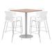 KFI Studios 36" L Square Manufactured Wood Breakroom Table & Chair Set Metal in Brown/Gray/White | 41 H in | Wayfair