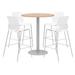 KFI Studios 42" L Round Manufactured Wood Breakroom Table & Chair Set Metal in Gray | 41 H in | Wayfair OLTFL36RD-B1922-SL-41-10776-4-OL2700BR-P08