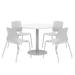 KFI Studios 36" L Round Manufactured Wood Breakroom Table & Chair Set Metal in White | 29 H in | Wayfair OLTFL36RD-B1922-SL-D354-4-OL2700-P13