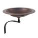 Millwood Pines Classic II Birdbath w/ Wall Mount Bracket Metal/Copper in Black/Brown | 12.5 H x 15 W x 12.75 D in | Wayfair BB-05-WM