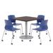 KFI Studios 36" L Square Manufactured Wood Breakroom Table & Chair Set Metal in Brown/Gray | 29 H in | Wayfair