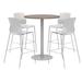 KFI Studios 42" L Round Manufactured Wood Breakroom Table & Chair Set Metal in Gray | 41 H in | Wayfair OLTFL36RD-B1922-SL-41-7960K-4-OL2700BR-P13