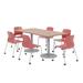 KFI Studios 72" L Rectangular Manufactured Wood Breakroom Table & Chair Set Metal in Brown/Gray | 29 H in | Wayfair