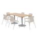 KFI Studios 72" L Rectangular Manufactured Wood Breakroom Table & Chair Set Metal in Brown/Gray | 29 H in | Wayfair