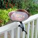 Astoria Grand Dara Knot Birdbath w/ Over Rail Bracket Metal/Copper in Black/Brown | 8 H x 14 W x 10.5 D in | Wayfair