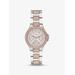 Michael Kors Mini Camille Pavé Two-Tone Watch Silver One Size